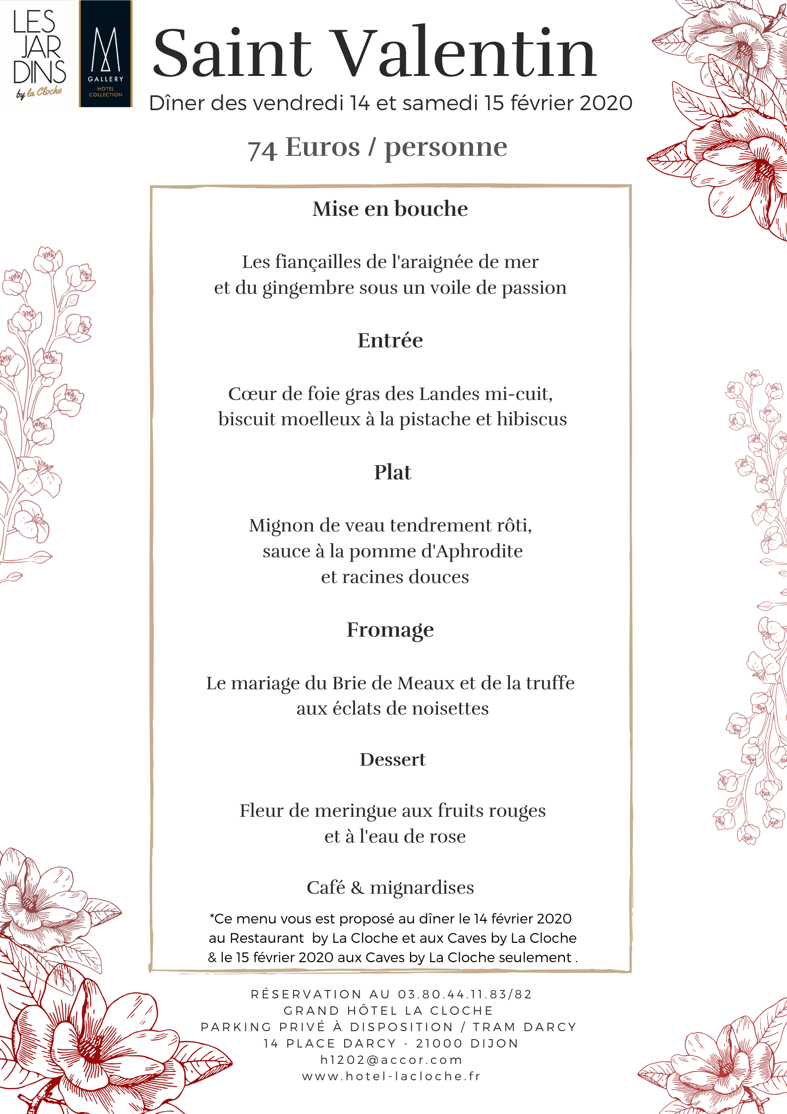 Réservation souhaitée au 03 80 44 11 83/82