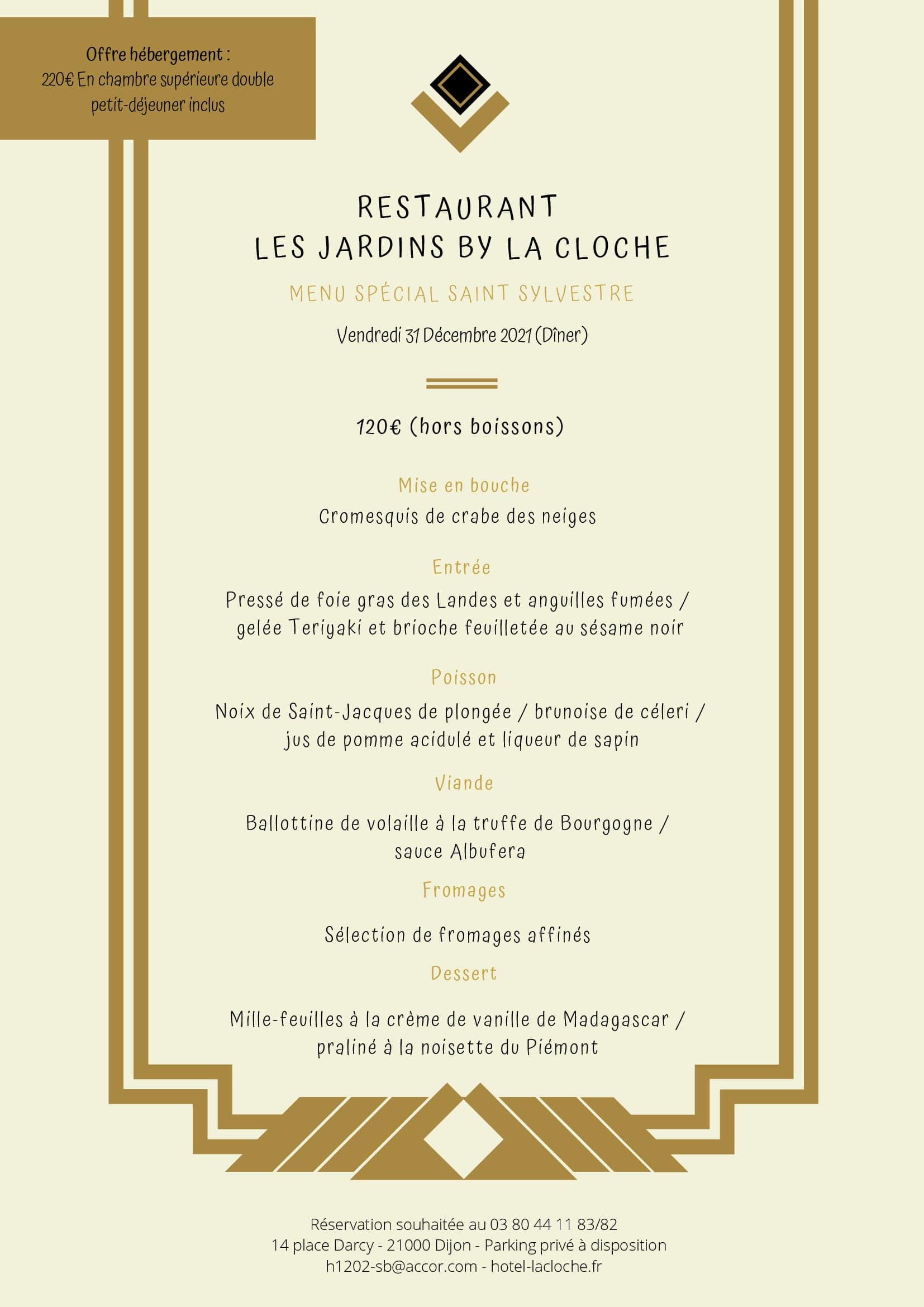 MENU DE LA SAINT SYLVESTRE
