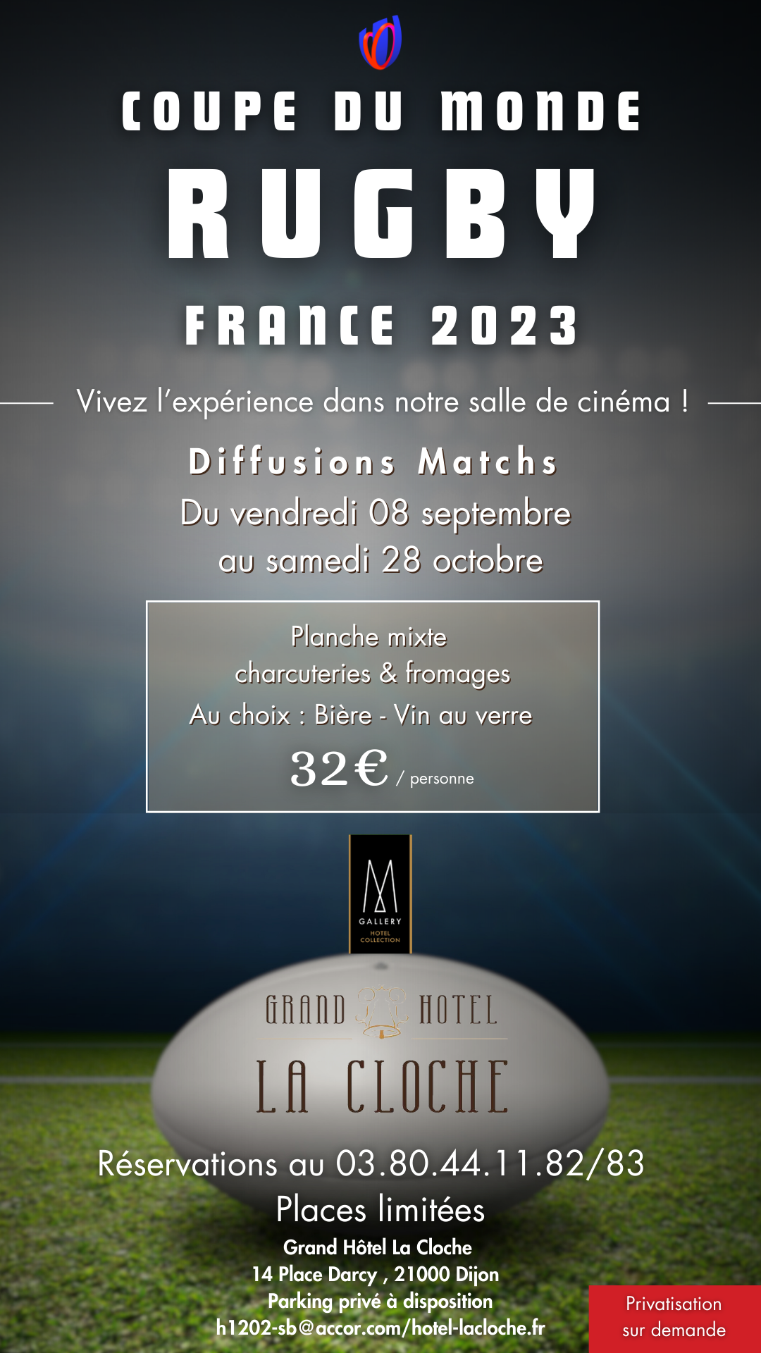 Affiche coupe du monde de rugby 2023