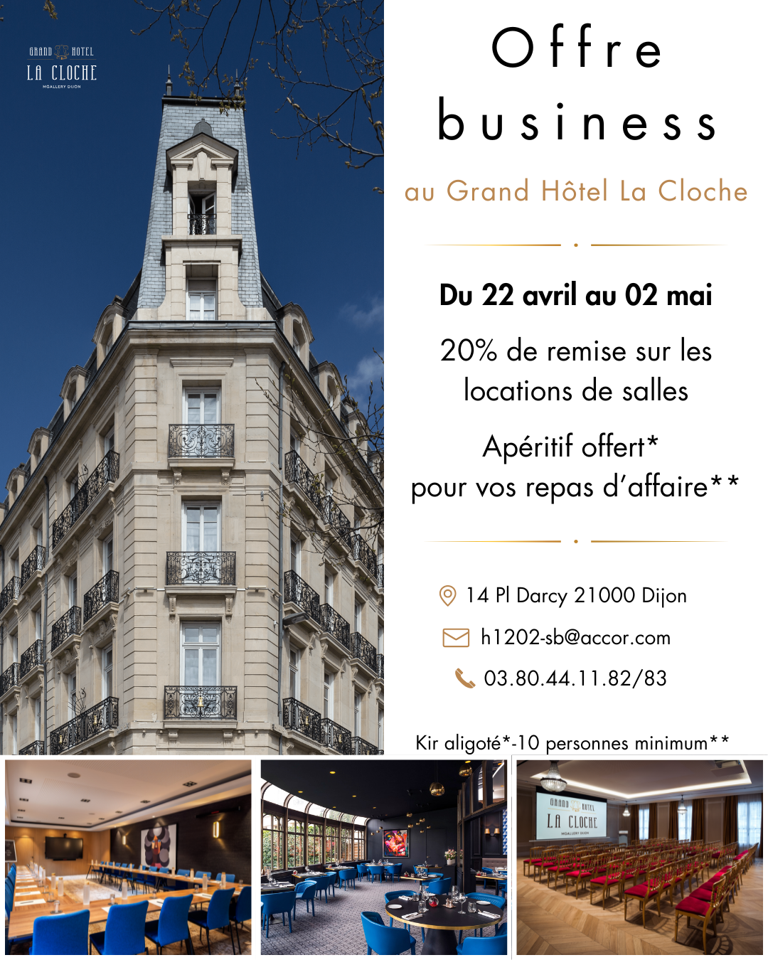 Offre business grand hotel la cloche