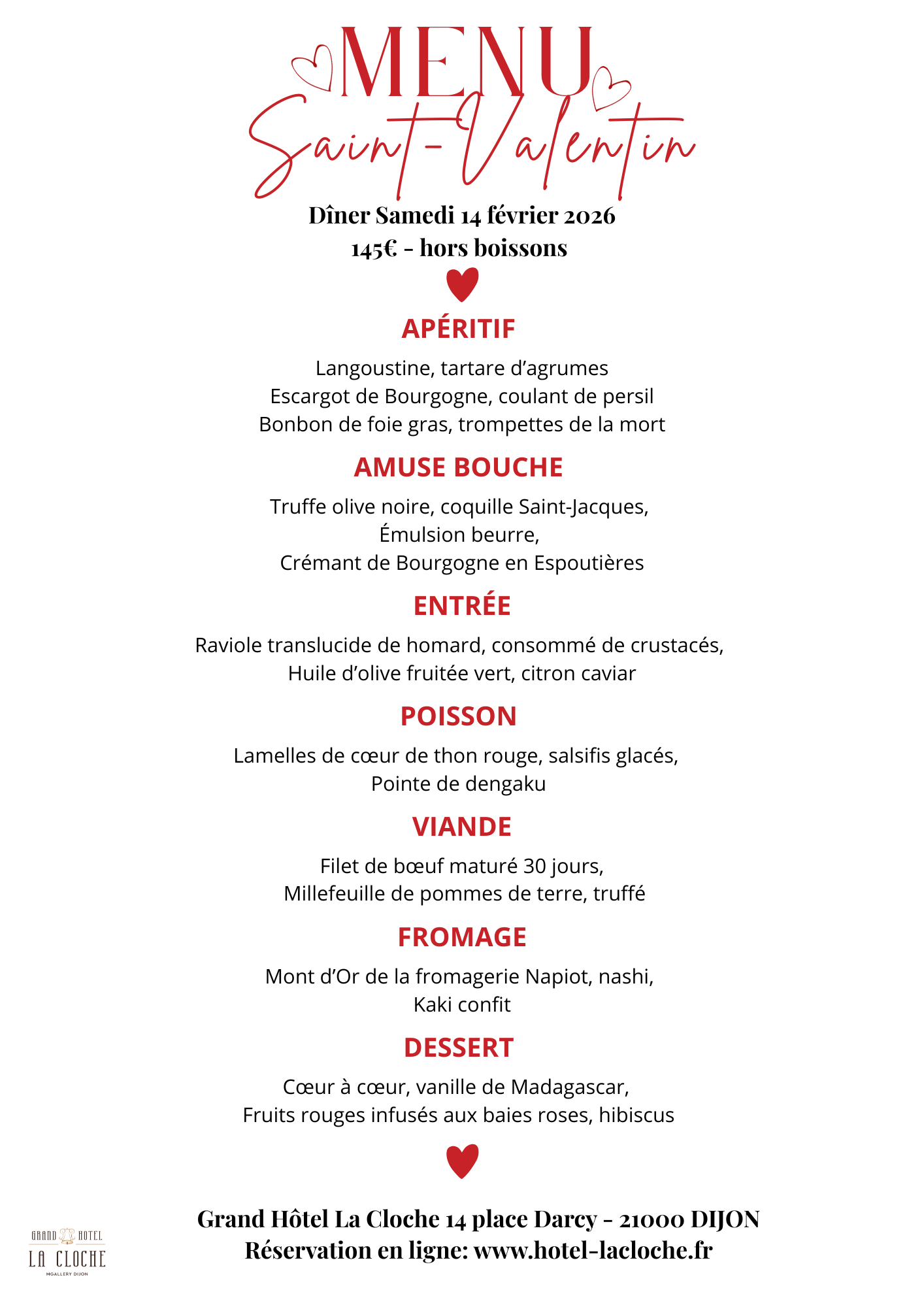 image présentation : Menu de la Saint Valentin